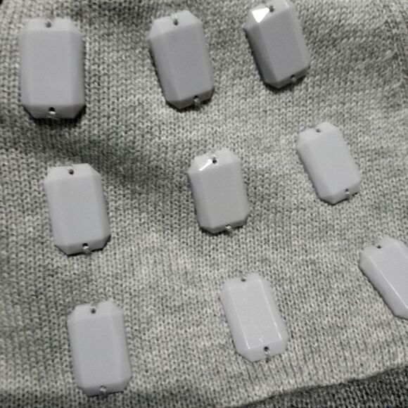 DKNY knit dress with beads on the chest midi dress size Medium - Picture 8 of 10